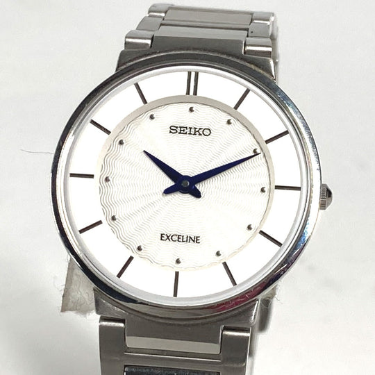 SEIKO Watches Quartz 4J40-0AE0 Stainless Steel Silver Exceline white dial Women Used Authentic