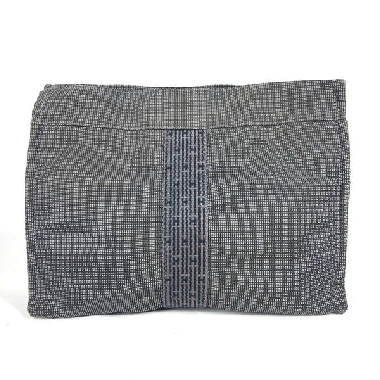 HERMES Clutch bag canvas gray Her Line Pouch MM Women Used Authentic
