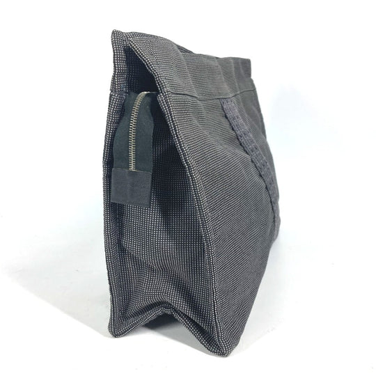 HERMES Clutch bag canvas gray Her Line Pouch MM Women Used Authentic