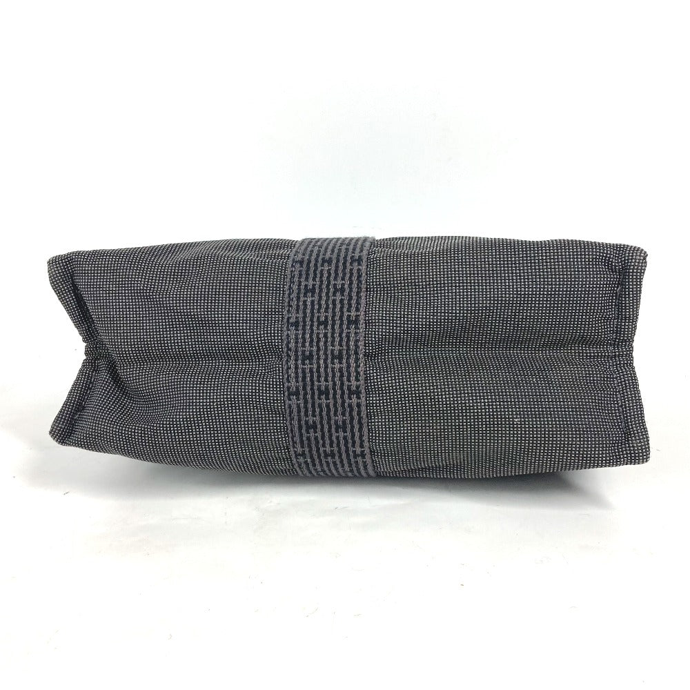 HERMES Clutch bag canvas gray Her Line Pouch MM Women Used Authentic