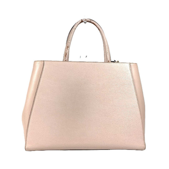 FENDI Shoulder Bag 8BH250 leather beige To joule Women Used Authentic