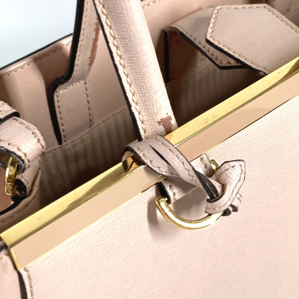 FENDI Shoulder Bag 8BH250 leather beige To joule Women Used Authentic