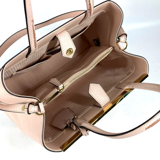 FENDI Shoulder Bag 8BH250 leather beige To joule Women Used Authentic