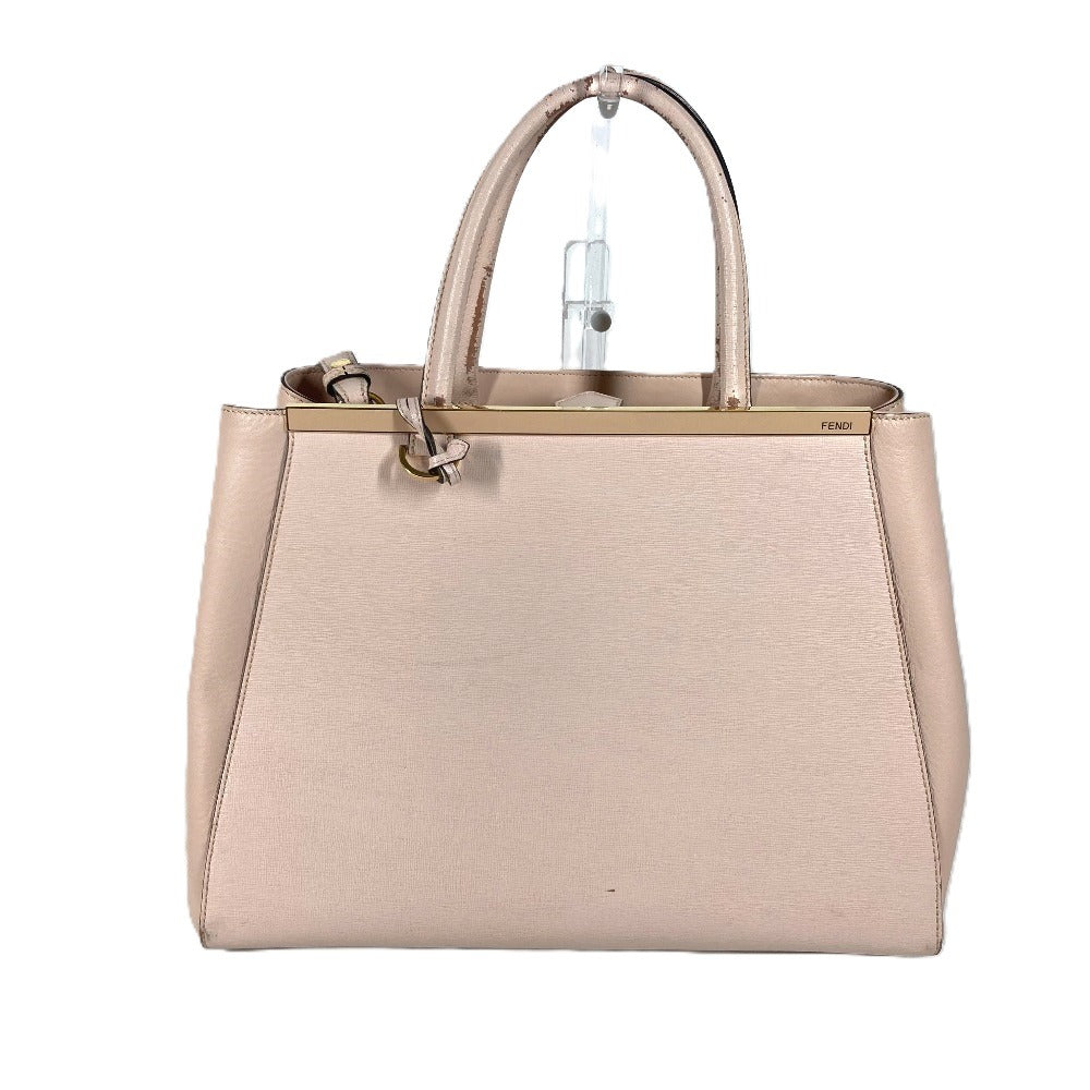 FENDI Shoulder Bag 8BH250 leather beige To joule Women Used Authentic