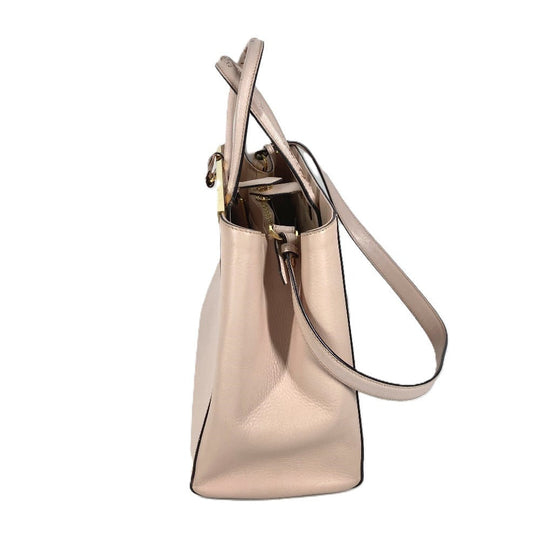 FENDI Shoulder Bag 8BH250 leather beige To joule Women Used Authentic
