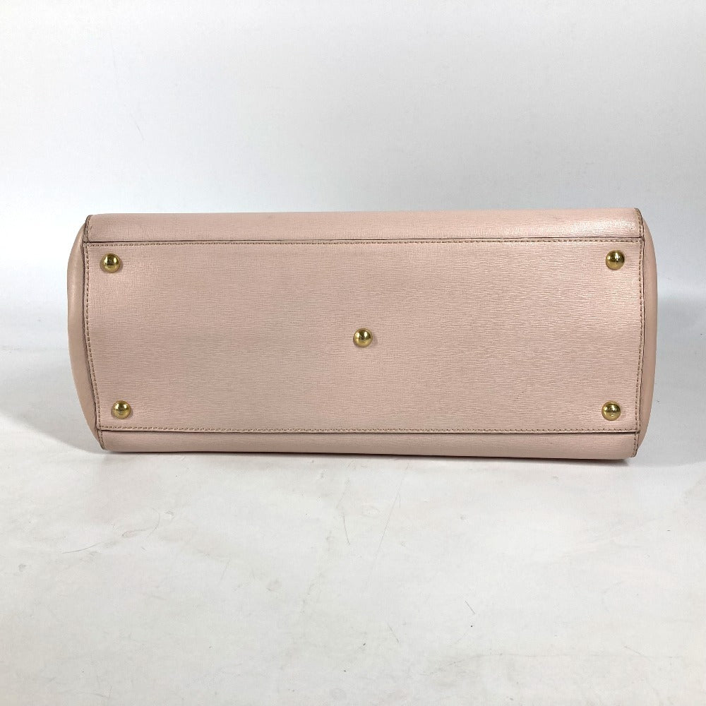 FENDI Shoulder Bag 8BH250 leather beige To joule Women Used Authentic
