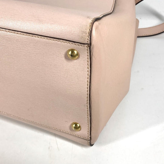 FENDI Shoulder Bag 8BH250 leather beige To joule Women Used Authentic