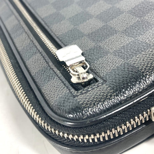 LOUIS VUITTON business bag N60182 Damier Grafitto Canvas black Damier Grafitte Alpha clutch unisex(Unisex) Used Authentic