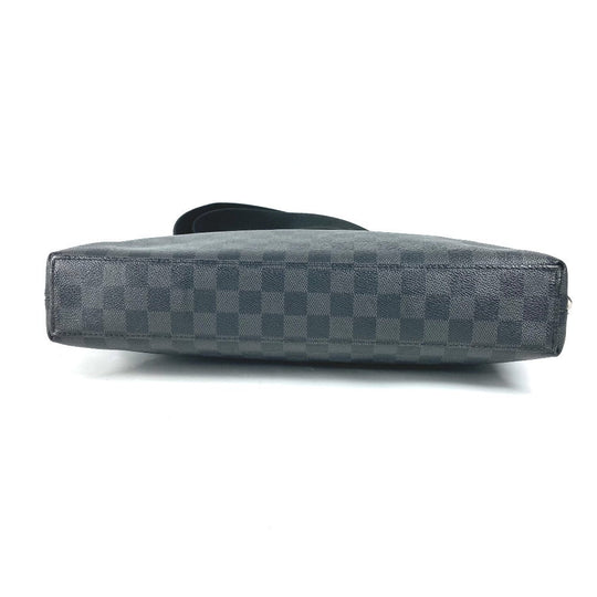 LOUIS VUITTON Business bag N48224 Damier Grafitto Canvas black Damier Grafitte Porte Document Jules PDJ mens Used Authentic