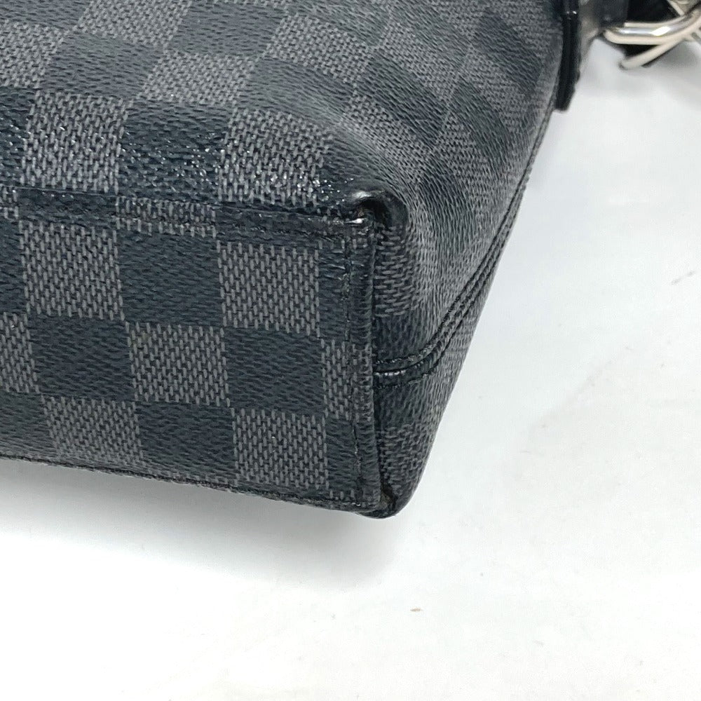 LOUIS VUITTON Business bag N48224 Damier Grafitto Canvas black Damier Grafitte Porte Document Jules PDJ mens Used Authentic