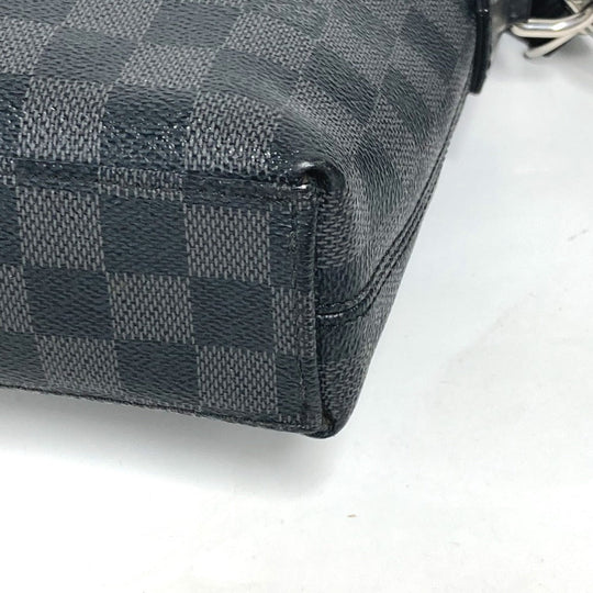 LOUIS VUITTON Business bag N48224 Damier Grafitto Canvas black Damier Grafitte Porte Document Jules PDJ mens Used Authentic