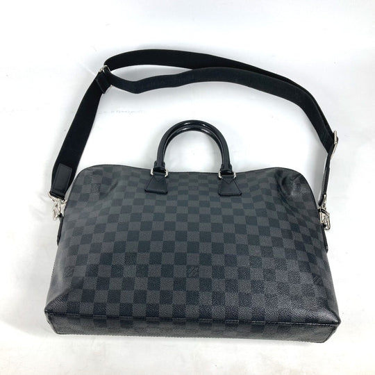 LOUIS VUITTON Business bag N48224 Damier Grafitto Canvas black Damier Grafitte Porte Document Jules PDJ mens Used Authentic