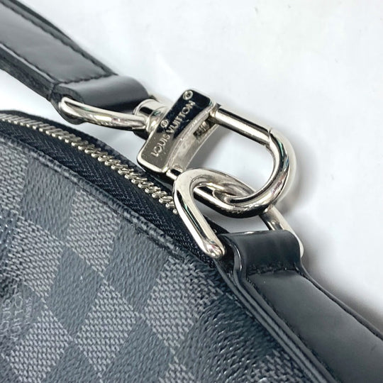 LOUIS VUITTON Business bag N48224 Damier Grafitto Canvas black Damier Grafitte Porte Document Jules PDJ mens Used Authentic