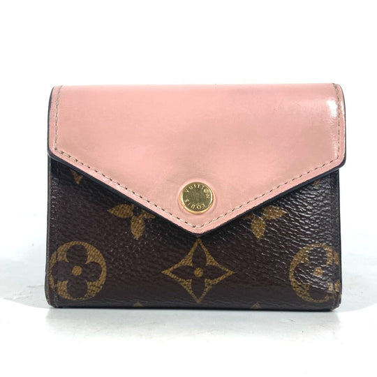 LOUIS VUITTON Trifold wallet M62933 Monogram canvas Brown Monogram Portefeuille Zoe Women Used Authentic