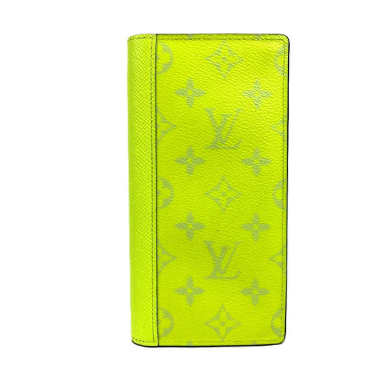 LOUIS VUITTON Long Wallet Purse M30947 Monogram canvas, Taiga leather yellow Monogram Taiga Rama Portefeuille Blaza NM unisex(Unisex) Used Authentic