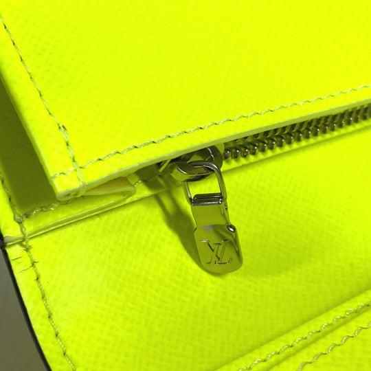 LOUIS VUITTON Long Wallet Purse M30947 Monogram canvas, Taiga leather yellow Monogram Taiga Rama Portefeuille Blaza NM unisex(Unisex) Used Authentic
