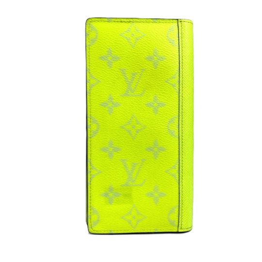 LOUIS VUITTON Long Wallet Purse M30947 Monogram canvas, Taiga leather yellow Monogram Taiga Rama Portefeuille Blaza NM unisex(Unisex) Used Authentic