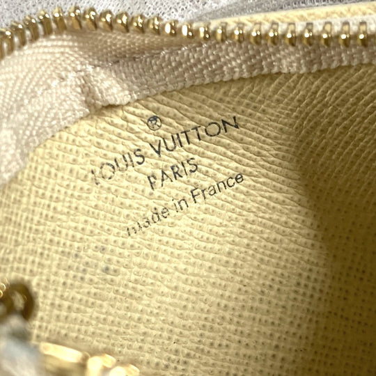 LOUIS VUITTON Coin case N62659 Damier Azur Canvas white Damier Azur Pochette cree Women Used Authentic