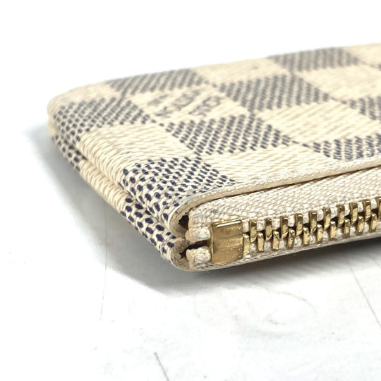 LOUIS VUITTON Coin case N62659 Damier Azur Canvas white Damier Azur Pochette cree Women Used Authentic