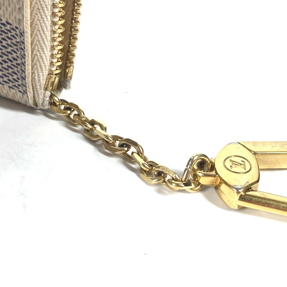 LOUIS VUITTON Coin case N62659 Damier Azur Canvas white Damier Azur Pochette cree Women Used Authentic