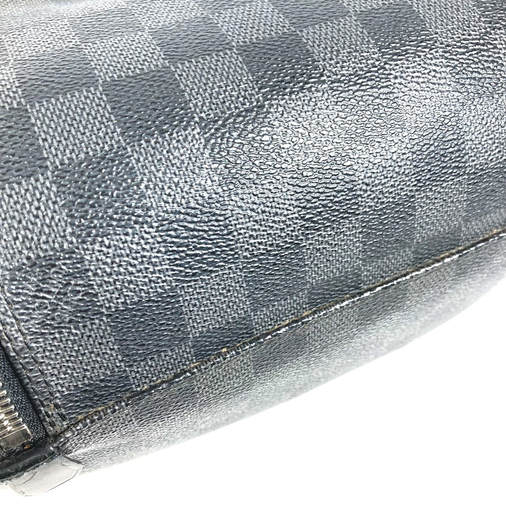 LOUIS VUITTON Pouch N47625 Damier Grafitto Canvas black Damier Grafitte C Cracking pouch mens Used Authentic