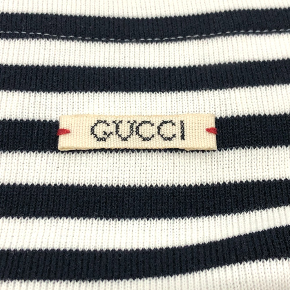 GUCCI sweat 461177 cotton White x black tops Border octopus motif mens XS Used Authentic