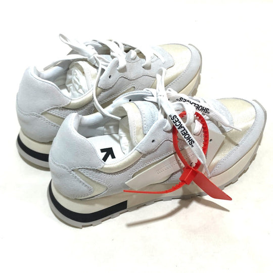 OFF-WHITE sneakers suede white shoes shoes Women 38 Used Authentic