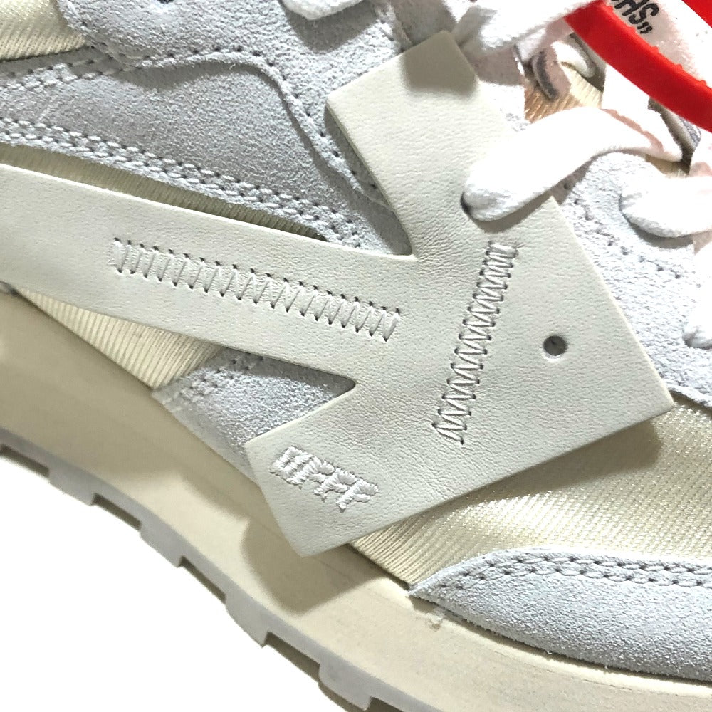OFF-WHITE sneakers suede white shoes shoes Women 38 Used Authentic