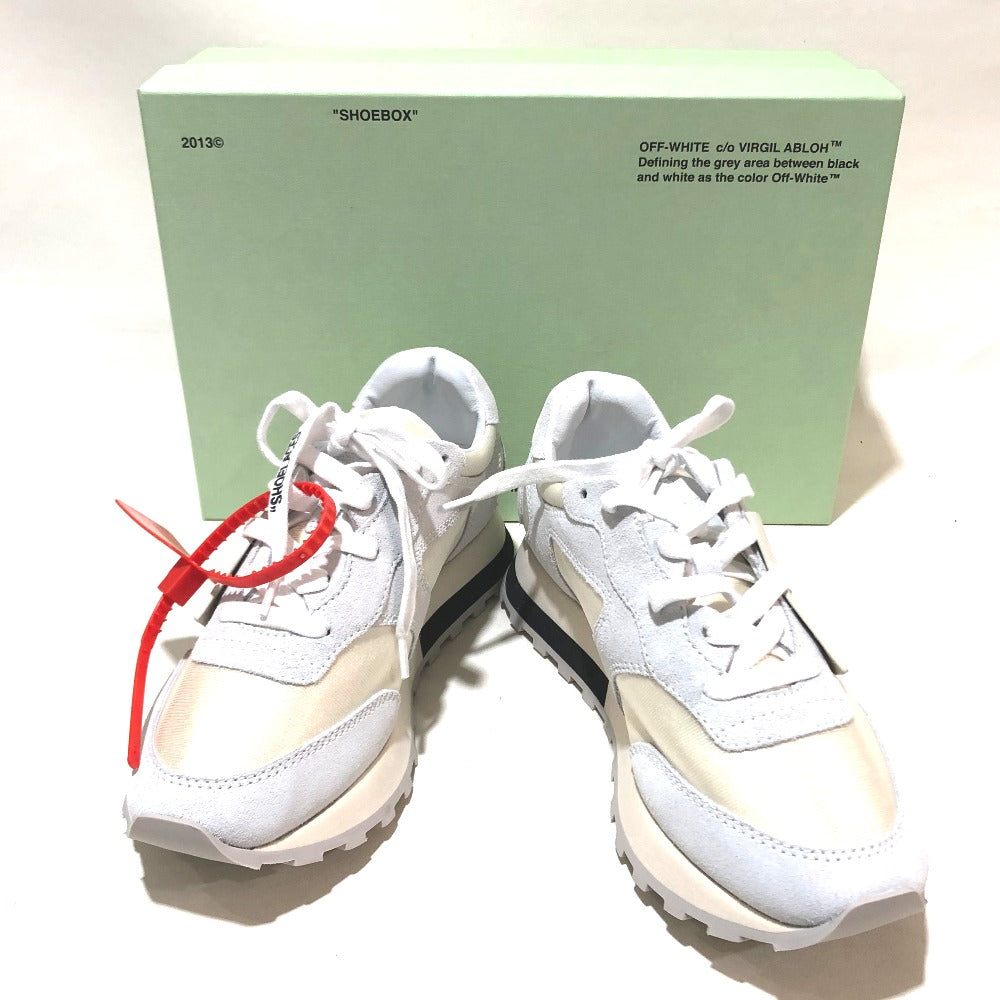 OFF-WHITE sneakers suede white shoes shoes Women 38 Used Authentic