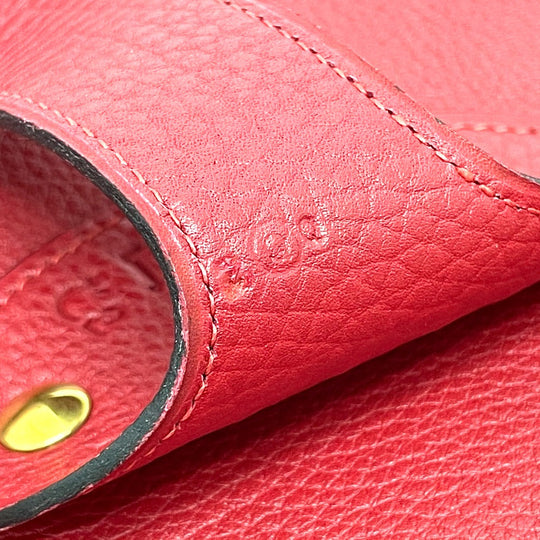 HERMES Shoulder Bag Taurillon Clemence Red Rodeo Women Used Authentic