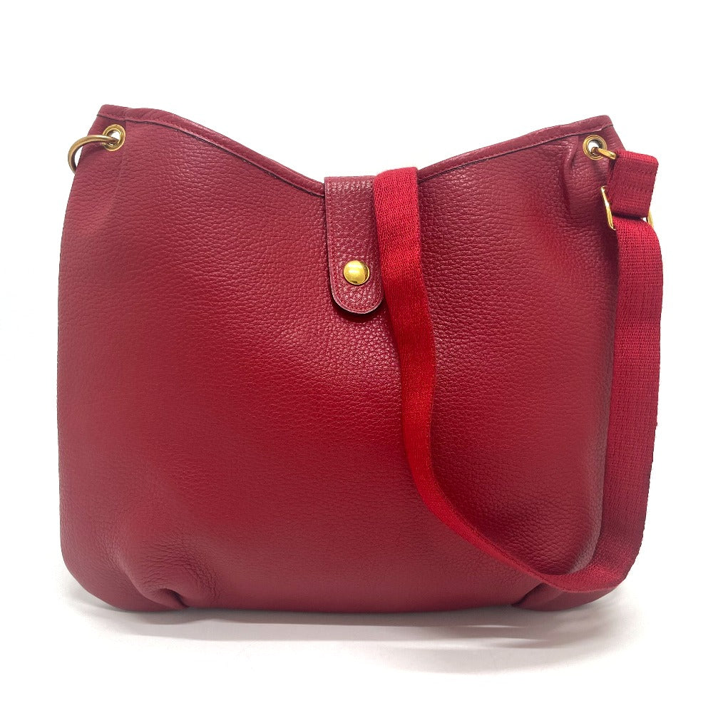 HERMES Shoulder Bag Taurillon Clemence Red Rodeo Women Used Authentic