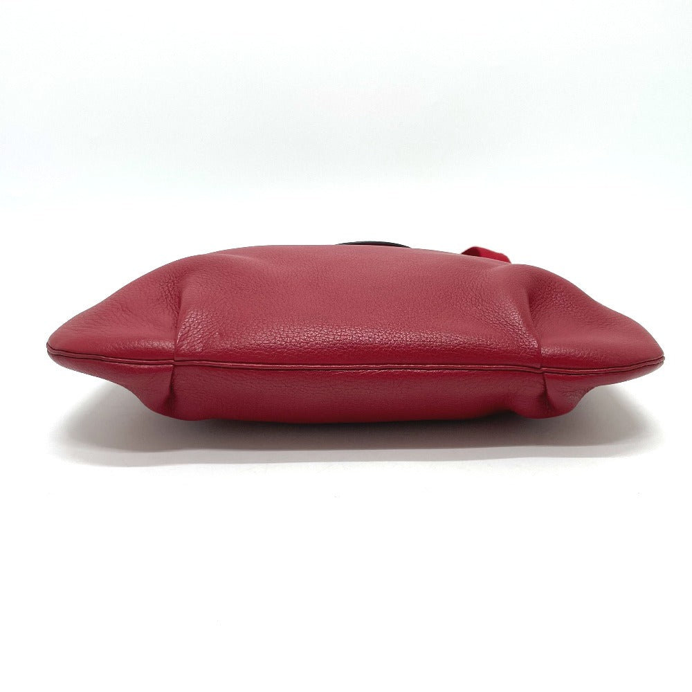 HERMES Shoulder Bag Taurillon Clemence Red Rodeo Women Used Authentic