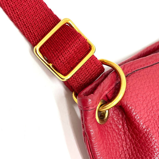 HERMES Shoulder Bag Taurillon Clemence Red Rodeo Women Used Authentic