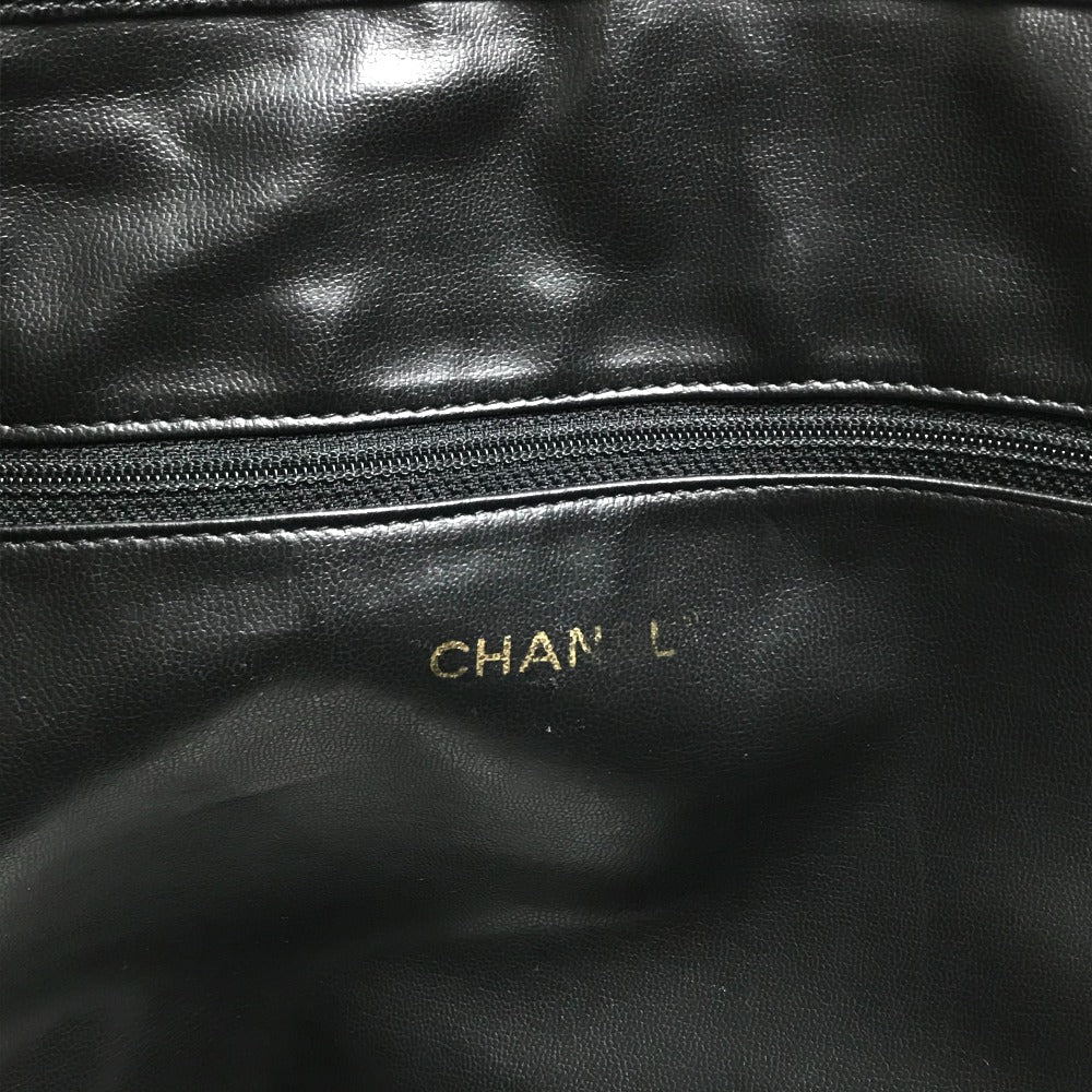 CHANEL Shoulder Bag Caviar skin black COCO Mark Coco ball Women Used Authentic
