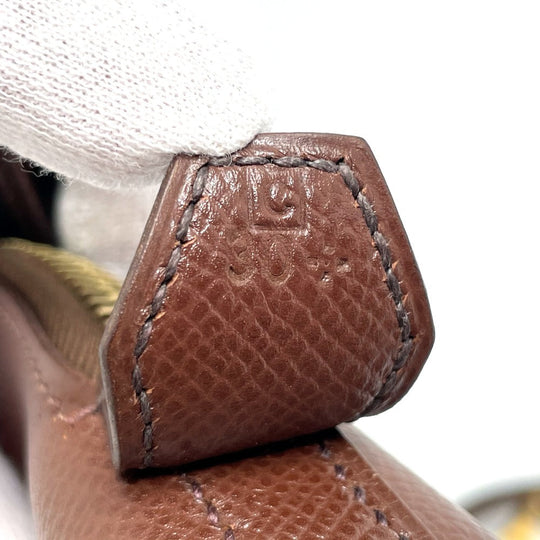 HERMES Handbag leather Brown Bored 35 Women Used Authentic