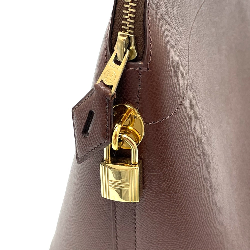 HERMES Handbag leather Brown Bored 35 Women Used Authentic
