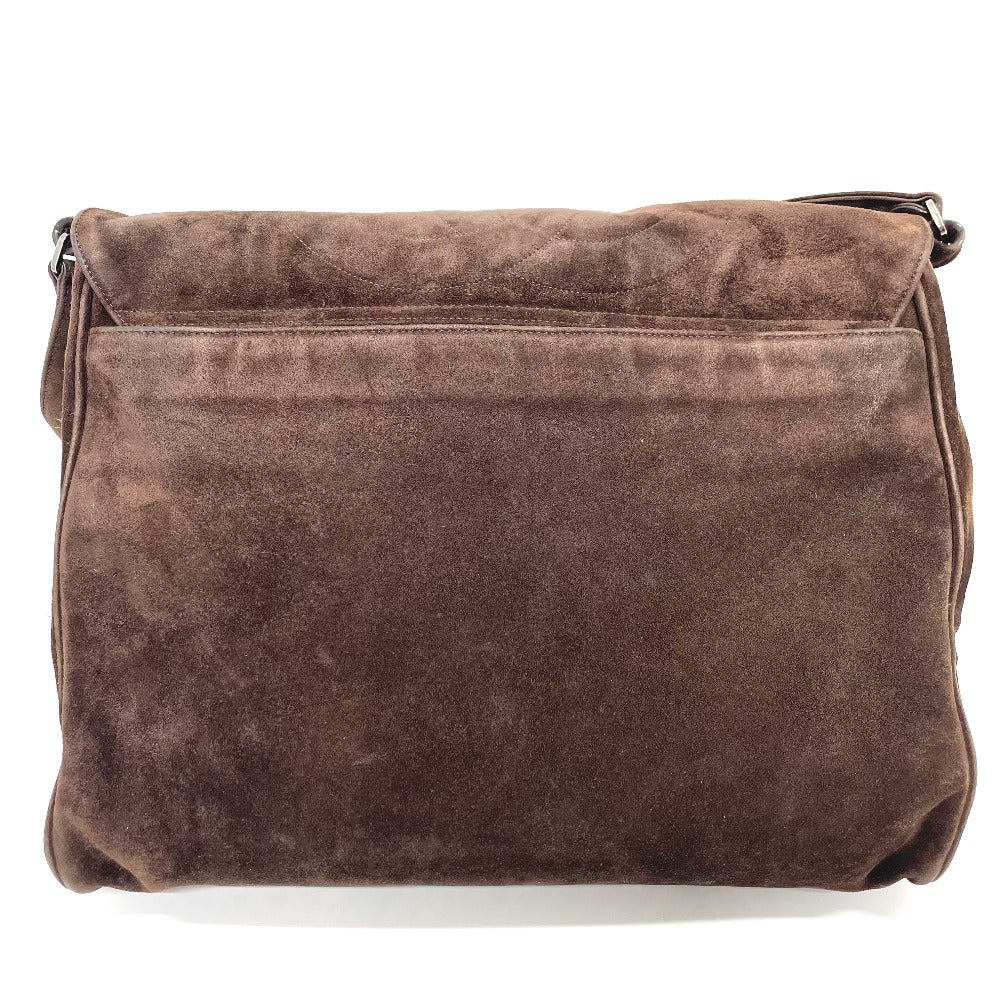 CHANEL Shoulder Bag suede Brown CC COCO Mark Trip Luco co Women Used Authentic