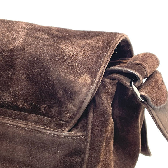 CHANEL Shoulder Bag suede Brown CC COCO Mark Trip Luco co Women Used Authentic