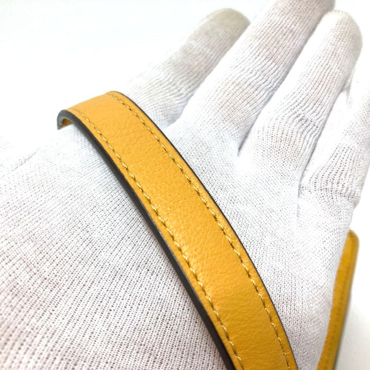 Tory Burch Shoulder Bag Lamb leather yellow logo Women Used Authentic