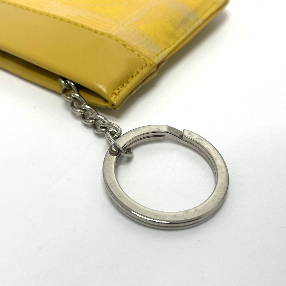 CHANEL Coin case Leather / PVC yellow CC COCO Mark New travel line Women Used Authentic