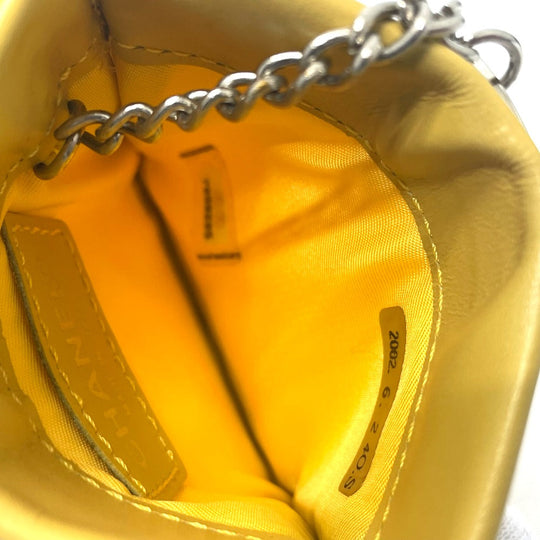 CHANEL Coin case Leather / PVC yellow CC COCO Mark New travel line Women Used Authentic