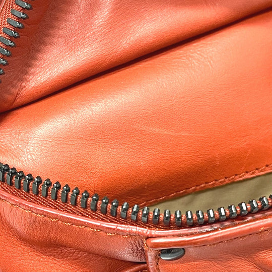 BOTTEGAVENETA Sling bag 121604 leather Red brown type INTRECCIATO Side belt unisex(Unisex) Used Authentic