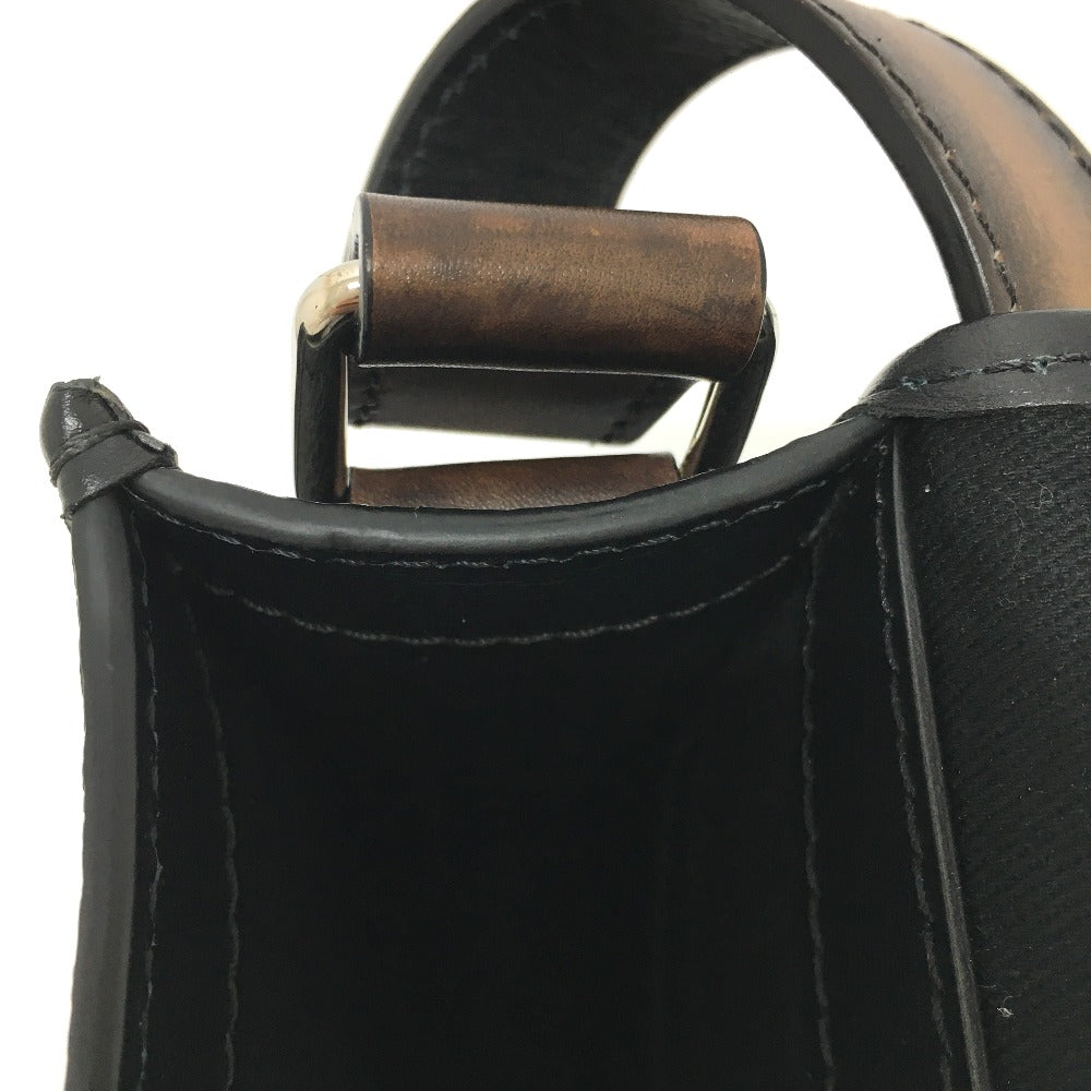 Berluti Shoulder Bag PVC canvas / leather black Flaneur Small mens Used Authentic