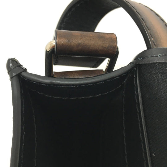 Berluti Shoulder Bag PVC canvas / leather black Flaneur Small mens Used Authentic