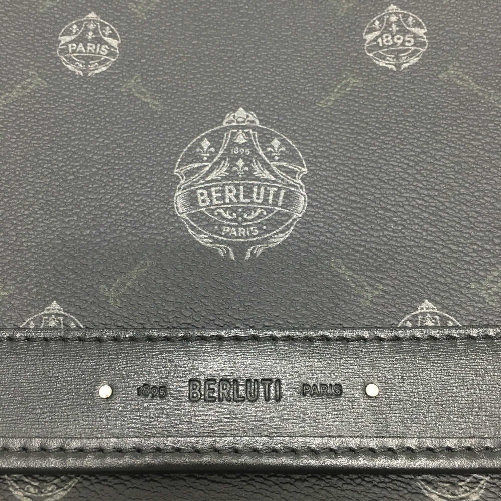 Berluti Shoulder Bag PVC canvas / leather black Flaneur Small mens Used Authentic