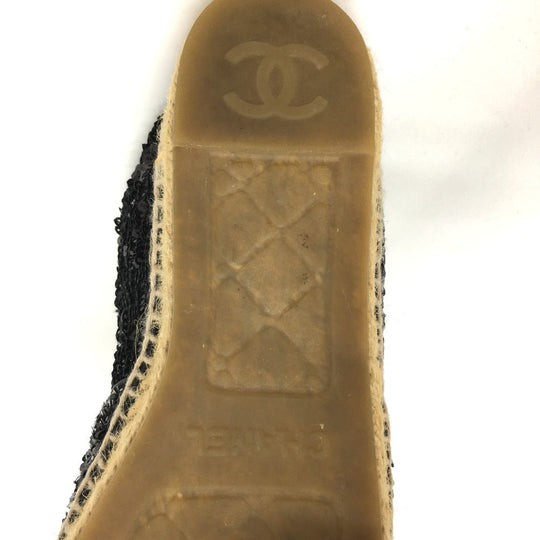 CHANEL Slip-on G29762 Patent Leather, Sequins black CCCOCO Mark 16C sequins Women 37 Used Authentic