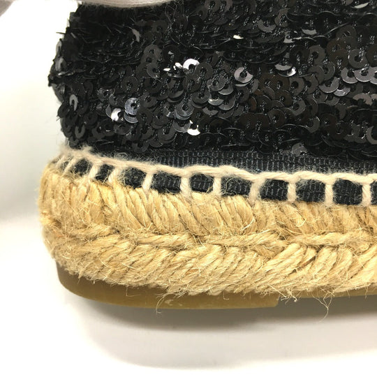 CHANEL Slip-on G29762 Patent Leather, Sequins black CCCOCO Mark 16C sequins Women 37 Used Authentic