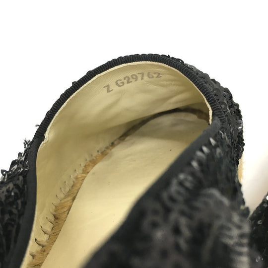 CHANEL Slip-on G29762 Patent Leather, Sequins black CCCOCO Mark 16C sequins Women 37 Used Authentic