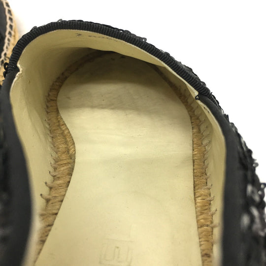CHANEL Slip-on G29762 Patent Leather, Sequins black CCCOCO Mark 16C sequins Women 37 Used Authentic
