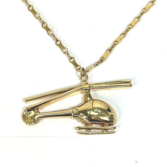 LOUIS VUITTON Necklace MP0329 Gold Plated gold Accessories helicopter